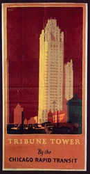 Tribune Tower, publié par Chicago Rapid Transit Company, USA, 1925